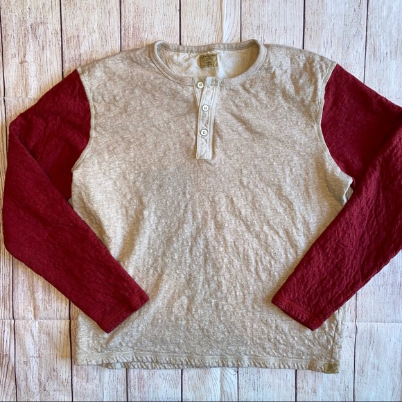 Lucky brand men’s Henley long sleeve shirt large - Picture 1 of 9